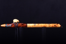 Yellow Cedar Burl Native American Flute, Minor, Mid G-4, #H27D (7)